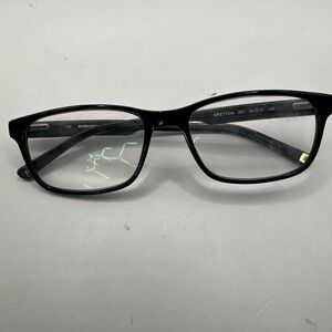 MARCHON NYC M-BRETTON RECTANGULAR FULL RIM EYEGLASS FRAMES ONLY BLACK 54-17-140